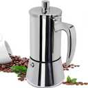 12 Cup Thickened Moka Pot 304 Stainless Steel 600ml Italian Espresso Coffee Maker Stovetop CoffeeMakers Mocha Pot Percolator for Induction Stove Classic Cafe Makers Portable for Easy Brewing