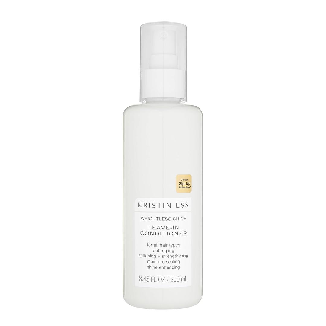 Kristin Ess Hair Hydrating Salon Leave In Conditioner Spray for Strength + Shine - Lightweight Anti Frizz Detangler for Women - Sulfate Free + Color Safe - Castor Oil Moisture Bond Repair Spray