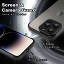 Metal Frameless Phone Case Compatible with iPhone 14 Pro Phone Models Minimalist Bumper Shell (Black Metal)