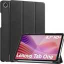 For Lenovo Tab One 8.7 Case with Screen Protector(1 Pack),high quality Hard Shell, Lightweight,Quality PU,Anti-Fingerpirnts, Scratch Resistant, Black for Lenovo Tab One Tablet 8.7 inch
