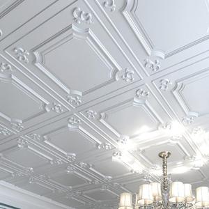 Art3d Drop Ceiling Tiles 24x24 in White (12-Pack, 48 Sq.ft), Wainscoting Panels Glue Up 2x2 (24"x24")