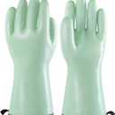 PACIFIC PPE Heat Resistant Oven Gloves, Food Grade Safety Gloves with Thickened Waterproof Silicone Coating for Cooking, Grilling, Baking, Smoker, Green, L/9