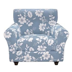 Stretch Couch Covers, Floral Printed Sofa Covers,2 Piece Armchair Slipcover with Separate Sect Cover,Washable Sofa Slipcover, Pet Friendly Furniture Protector Fit for Home (Armchair,White Leaves)