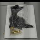 Elegant Resin Sculpture Decor Golden Lady with Flowing Gown Design,  Modern Art Home Accent for Living Room, Office, and Gift Giving