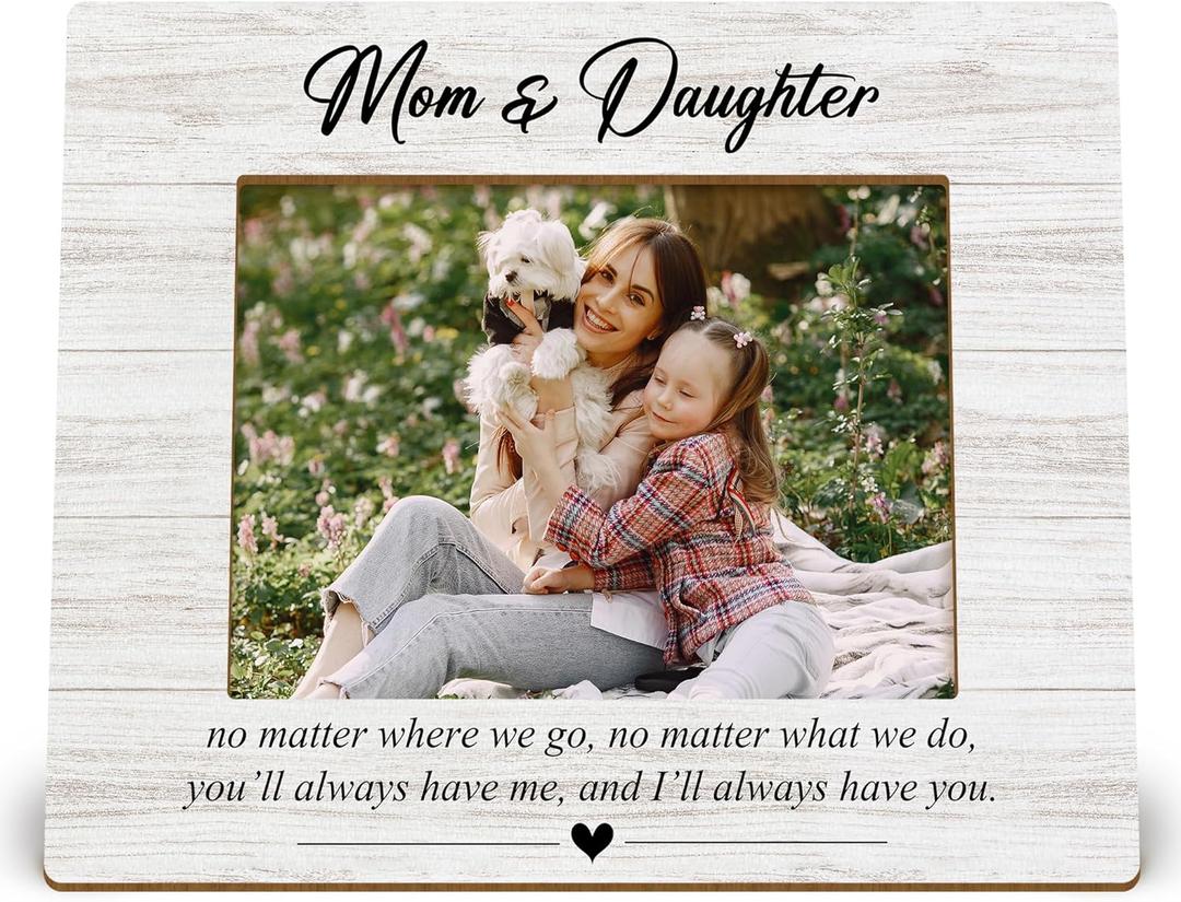 Mom and Daughter Picture Frames, Christmas Mothers Day Moms and Daughters Gift, Long Distance First Time Mom Gifts, Moms and Me Picture Photo Frame for 5x7 Photo