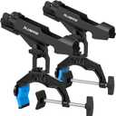 PLUSINNO 1/2/4 Pack Fishing Rod Holders for Boat, Fishing Rod Holder with Enlarge Clamp, Innovative Dual-V Shaped Design, Fit Round/Square Tube Boat Fishing, Fishing Gear, Fishing Gifts for Men