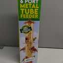 Bird Feeder for Outdoors (Brushed Metal Copper) Hanging Bird Feeders with Locking Lid & Adjustable Hanger, Chew-Proof, Weather Resistant (15 Inches, 6 Port)