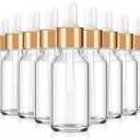 Eye Dropper bottle, Hoa Kinh 24 Pack 2 Oz 60ml Clear Glass Bottles, with Glass Eye Droppers for Essential Oils