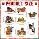 Barydat 24 Pcs Arborist Ornaments for Christmas Tree, Wooden Decorative Arborist Hanging Ornaments for Xmas Tree Arboriculturist Gifts