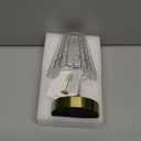 Touch Cordless Table Lamp Rechargeable, 3600mAh Battery Operated Small Crystal Lamp, 3 Color Dimmable Vintage Gold Table Light for Bedroom/Kitchen/Gift for Home Décor ((Luxury Style)