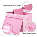 Mayniu Large Toy Storage Box Chest for Girls Kids, Sturdy Toy Box Bin Organizer Baskets with Lid for Living Room, Nursery, Closet, Bedroom, Playroom 25"x13" x16" (Pink)