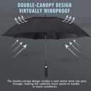 ZOMAKE Automatic Open Extra Large Golf Umbrella 51/54/62/68/72 Inch, Double Canopy Vented Windproof Oversize Stick Umbrellas for Rain