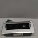 UL Approval Power Strip, Hidden Pop Up Outlet Table Connection Box, Desktop Socket with 2 Outlets & 2 USB Charging Ports for Conference Room Countertop (Silver)