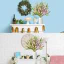 Sggvecsy Artificial Easter Stems 6 Pcs Spring Egg Picks with Colorful Daisies Berries Greenery Leaves Twig Branches for Easter Arrangement Centerpiece Easter Celebration Home Vase Decor