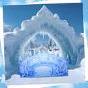 Geelin 5 ft Snowy Bridge Stand-up Cardboard Cutout Life Size Frozen Party Decorations Winter Wonderland Prom Party Decor Backdrop Photo Prop Stand up Snowy Christmas Standup Cutout