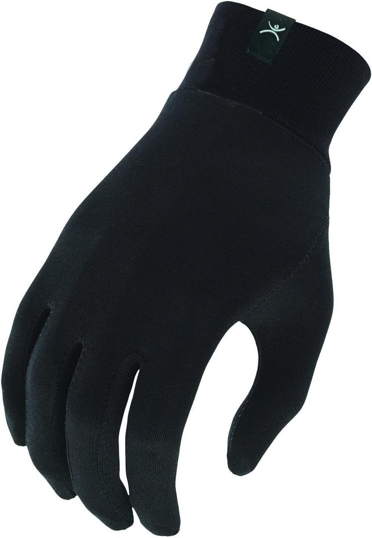 Terramar Thermasilk Glove Liner, Black, Medium