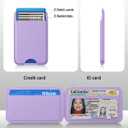 for MagSafe Wallet with Stand, 5 Card Holder, Slim Leather Magnetic Wallet for iPhone 17/16/15/14/13/12 Pro Max Plus Air Series, 3 Card Slots & 1 Cash Slot,Purple