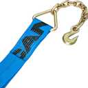 VULCAN Ratchet Strap with Chain Anchors - 4 Inch x 30 Foot - 2 Pack - 6,600 Pound Safe Working Load