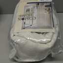 60 Inch Extra Wide Pinch Pleated Curtains 105 Inch Length for Living Room Large Window Drapes Light Filtering Privacy for Bedroom Back Tab with Hooks Clip Rings Natural 60W x 105L