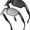 Mens Bifocal Sunglasses 2 Pack Oversized Sporty Sunglasses Readers for Men, UV400 Wrap Around Sun Readers for Outdoor