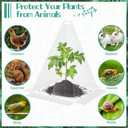 30 Packs 12"x 8" Garden Cloches for Plants,Plant Protectors from Animals,Plant Cages for Outdoor Plants,Plant Covers from Animals,Chicken Wire Cloche with Stakes for Protect Plants,Seedling,Vegetables