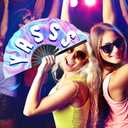 Amyhill 3 Pcs Large Bamboo Hand Fan Rave, Folding, Foldable, Iconic, Shade, Bye, Handheld Chinese Fan for Women Men Festivals Parades Burlesque Party Performance Dance, 26 Inch(Vivid)