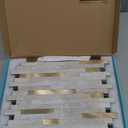 20 Sheets Kitchen Peel and Stick Backsplash Tiles, Beige with Metal Gold Look Stick on Backsplash for Kitchen, RV, Fireplace