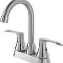 Comllen 4 Inch Centerset Bathroom Faucet, Brushed Nickel Modern Camper Vanity Sink Faucet, 2 Handles Stainless Steel RV Lavatory Bathroom Faucet 3 Hole
