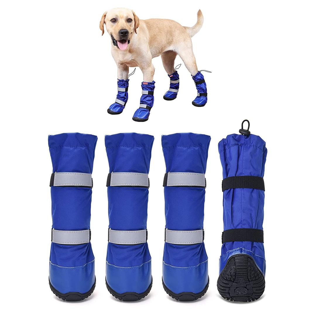 HiPaw Winter Water Resistant Dog Boots Nonslip Rubber Sole for Snow Rain Small
