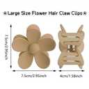 8PCS Flower Hair Clips, Large Claw Clips for Women Thick Thin Hair, Big Cute Matte Flower Hair Claw Clips for Women Girls Gifts 8 Neutral Colors