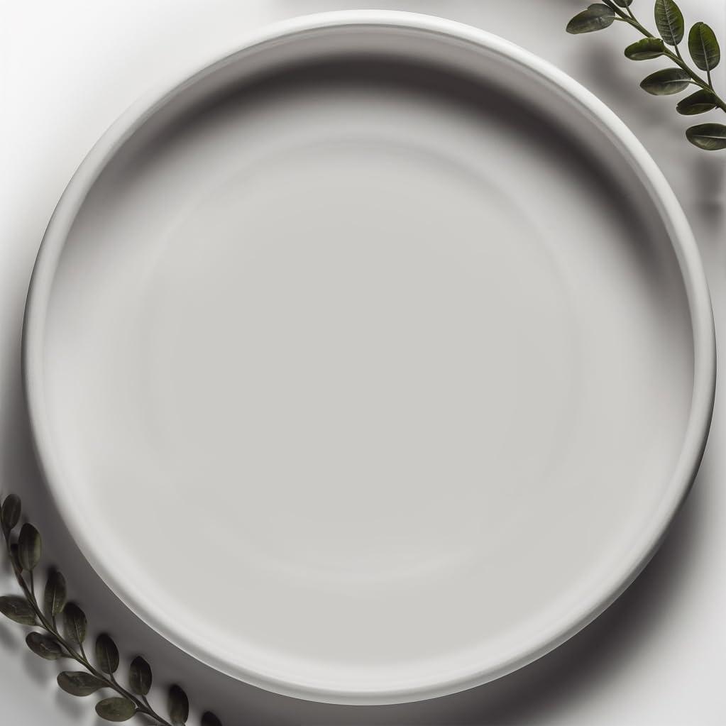 Willowy Matte White Ceramic Pot Saucer - Drainage Tray for 12, 13, 14, 15 Inch Planters + More Sizes (15" (1 Pack), Matte White)