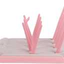 Baby Bottles Drying Rack, Folding Drainer for Feeding Bottles Accessories Dryer Holder(Pink)