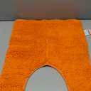 OLANLY Toilet Rugs U-Shaped 24x20, Extra Soft Absorbent Chenille Contour Bathroom Rugs for Toilet, Dry Quickly, Machine Washable, Non-Slip Bath Mat, Orange