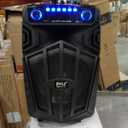 Pyle 680W Portable Bluetooth PA Speaker - 10" Rechargeable Outdoor Karaoke Speaker, Audio System w/Wireless Mic and Wheels, TWS, Lights, LED Display, 6.5mm Mic Input, FM/AUX/MP3/USB/SD