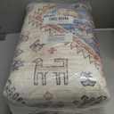 Washable Area Rug 5x7, Vintage Boho Non Slip Living Room Rug, Soft Faux Wool Foldable Carpet Nursery Rugs for Bedroom Dining Room Kids Playroom Home Office, Cream Brown