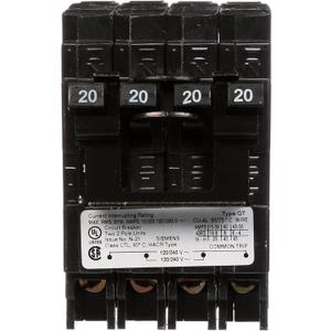 Siemens Q22020CT2 Two 20-Amp Double Pole Circuit Breaker