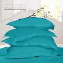 Nestl Soft Pillow Shams Set of 2 - Double Brushed Microfiber Pillow Covers - Hotel Style Premium Bed Pillow Cases, with 1.5 Decorative Flange, Euro 26"x26" - Teal