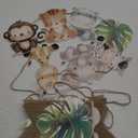 Jungle Safari Banners 2pcs Safari Animals Birthday Party Cutout Banners Theme Party Garland Decorations for Wild One Baby Shower Supplies