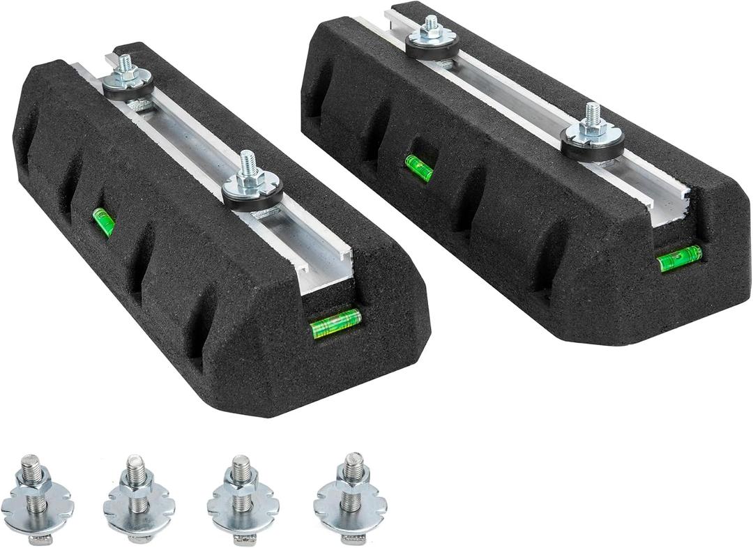WeCooper Floor Mounting Base Pad for 9000-60000BTU,Heavy-Duty Condenser Rubber Floor Mount Base Kit,Anti-Vibration Isolator Mounting Bracket for Ductless Mini Split Air Conditioner Heat Pump