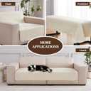 Couch Covers Washable Sofa Covers, Anti-Slip Pet Couch Cover for Dogs Washable, Furniture Protector and Pet Blanket for Couches. (Cream White, 33x52 inch 1pcs)