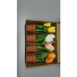 Decorative vase 3 tulips 4-Pack