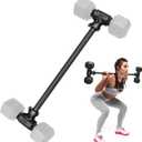 Dumbbell Converter, Convert Dumbbells to Barbell, Dumbbell Barbell Converter Bar, Balency Barbell Bar for Home Gym Workout, Adjustable Weight & Up to 200LB Capacity Weight Barbell for Weight Lifting