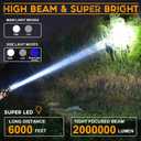 Spotlight 2000000 Lumens, 6 Modes Super Bright LED Rechargeable Spotlight Flashlight with Cob Light, Tripod, Strap, 15000mAh 18Hrs IPX7 Waterproof Spot Lights Outdoor Handheld for Boating, L