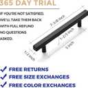 Ravinte Black Cabinet Handles 15 Pack 5 inch Matte Black Square Cabinet Pulls Kitchen Hardware Modern Pulls 7-3/8 inch Overall Length Kitchen Drawer Handles
