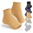 Ankle Compression Sleeve for Plantar Fasciitis & Achilles Tendonitis Relief Open Toe Support Socks Reduce Foot Pain, Heel Spurs & Swelling Everyday Comfort - Beige Nude - Large