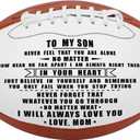 KWOOD Custom Personalized Football Gift for Son, Engraved Leather Indoor/Outdoor Football with Pump & Carrying Bag, Christmas Birthday Graduation Gift for Grandson Son Daughter