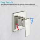 Shower System All Metal Luxury Wall Mounted Shower Faucet Set with 10 Inch Rain Shower Head Shower Faucet Combo Set (Brushed Nickel)