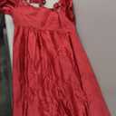 Women Victorian Style Ball Gown Plus Size Satin Gothic Rococo Gown Dress (Small, Red)