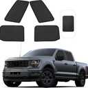 Front Side Half Window Shade Foldable Custom Fit for Fo-rd F150 2021-2025 Car Window Shades for Side Window Sun Shade UV Protection Heat Insulation for Camping Sleeping 4PCS