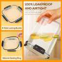 Large Thicker Food Storage Containers with Lids Airtight 5.3L/179Oz, 4pcs Plastic Pantry Storage Container for Dry Food/ Flour/ Sugar/ Pasta/ Cereal/ Baking Supplies, Canister for Kitchen Organization